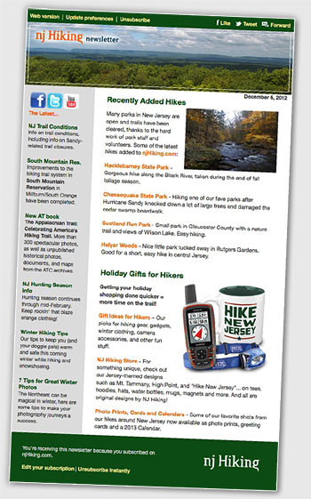 NJ Hiking Newsletter