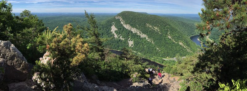 Panoramic view from the summit of Mount Tammany.