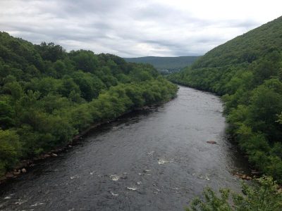 View of Lehigh River from a bridge.