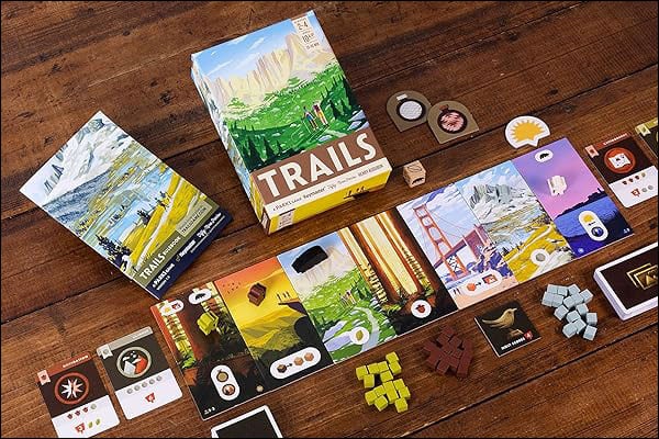 Trails strategy box and game cards.