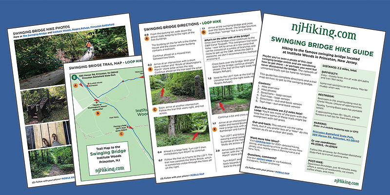 Downloadable Swinging Bridge hike guide.