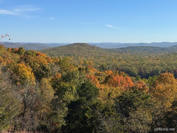 View from Overlook Rock with fall color.